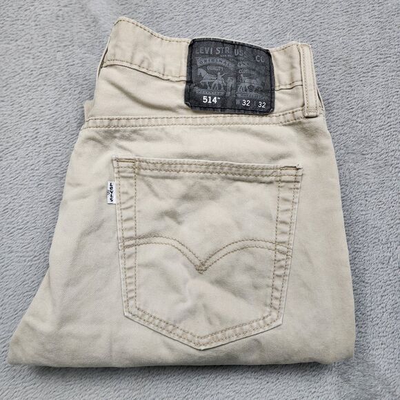 Levi's Other - Levis Mens 32x32 Beige 514 Pants Straight Fit Casual Cotton Jeans Style